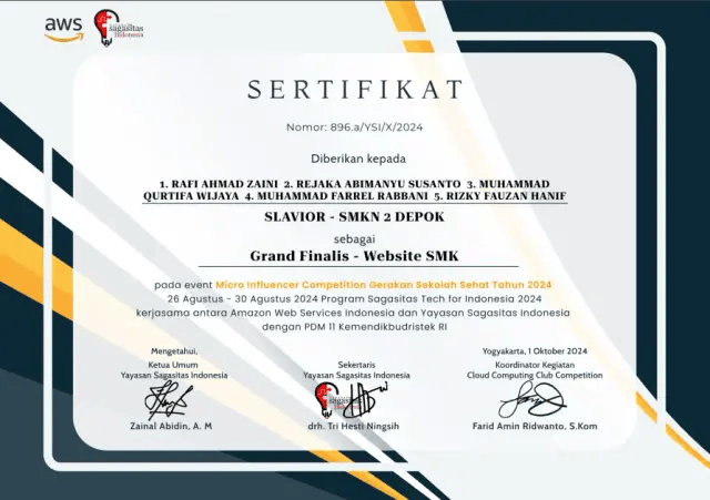 Finalist – Sagasitas Web Building Competition