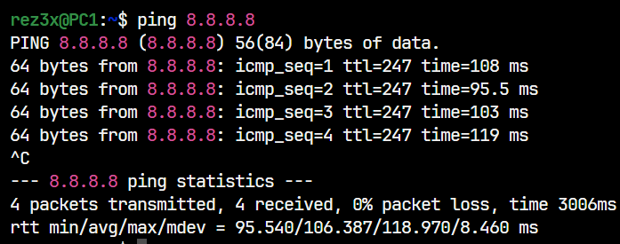 Router2 Client Ping Success