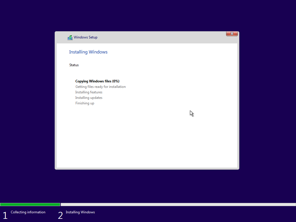 Installation Progress