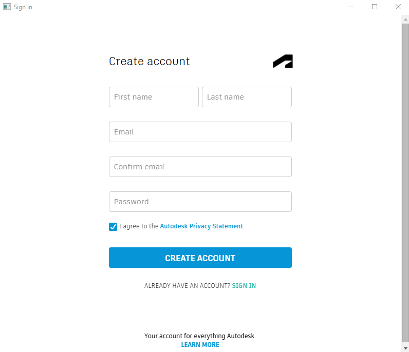 Sign up here Create Account