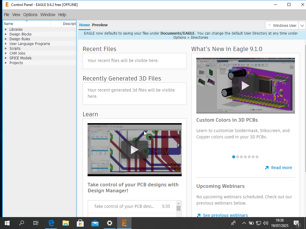 EAGLE running EAGLE Working